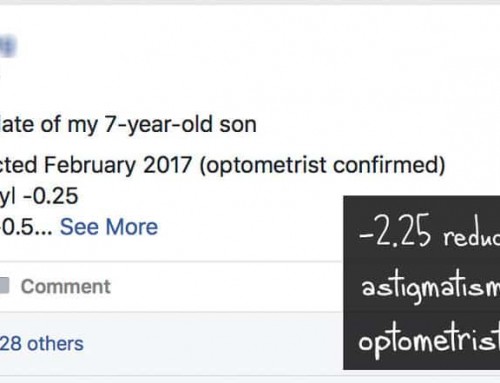 7 Year Old Child: Reduced -2.25 D To -1.50 D & Astigmatism Eliminated