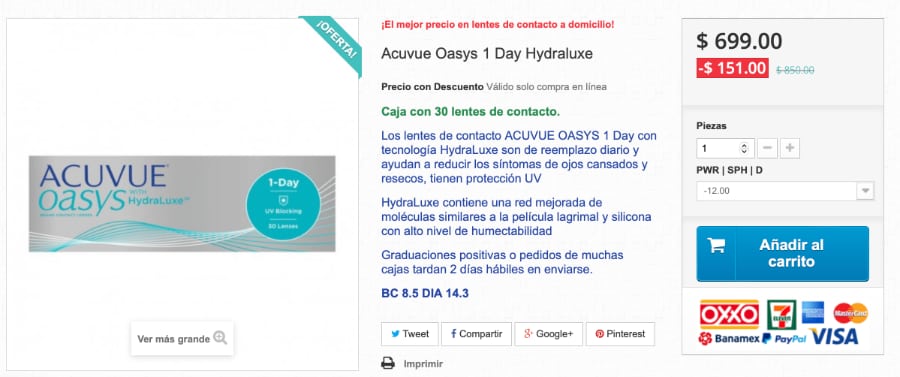 acuvue oasys in mexico
