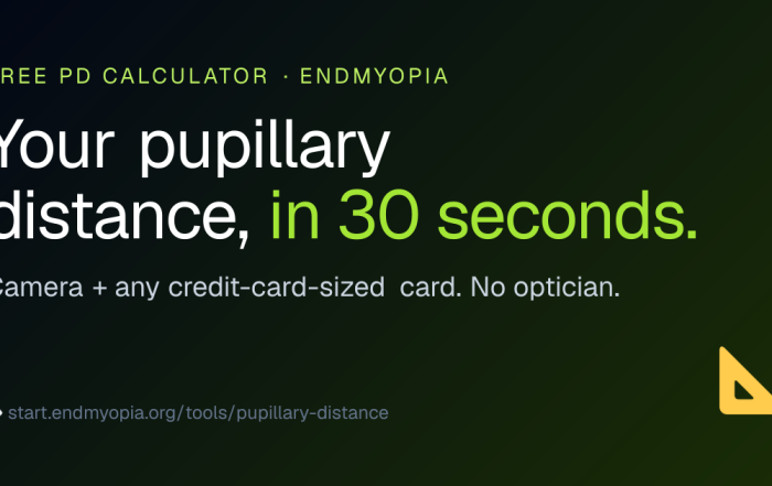 Pupillary Distance Calculator hero — EndMyopia